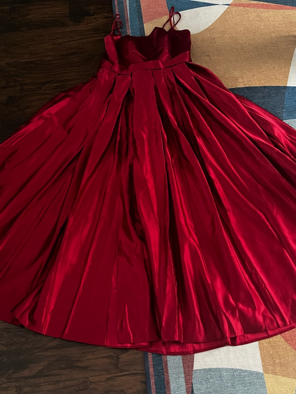 Satin Red Dress